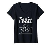 Women's This is How I Roll Physics Funny Science Engineering Pun V-Neck T-Shirt