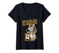 Womens This is How Long My Tolerance for People Lasts Meme Rasta V-Neck T-Shirt