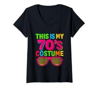 Womens This is My 70s Costume Funny for 80s 90s V-Neck T-Shirt