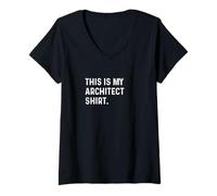 Womens This Is My Architect Shirt - Architecture Building Design V-Neck T-Shirt