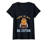 Womens This is My Bumble Bee Costume Halloween V-Neck T-Shirt