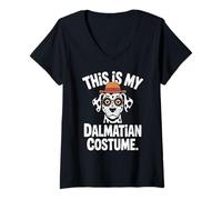 Womens This is My Dalmatian Costume V-Neck T-Shirt