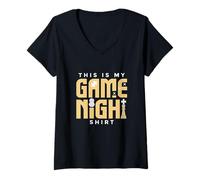 Womens This is My Game Night Shirt Table Top Funny Board Game V-Neck T-Shirt