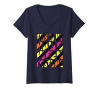 Womens This is My Halloween Costume Colorful Stripes V-Neck T-Shirt