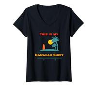 Women's This is My Hawaiian Beach Vacation Holiday Trip V-Neck T-Shirt