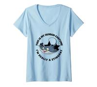 Women's This is My Human Costume I'm Really A Stingray V-Neck T-Shirt