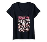 Women's This is My Hysterectomy Recovery Shirt V-Neck T-Shirt