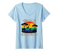 Womens This is My LGBTQ Safari Shirt Cool African Safari Lovers V-Neck T-Shirt