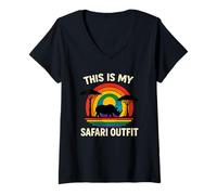 Womens This is My LGBTQ Safari Shirt Cool African Safari Lovers V-Neck T-Shirt