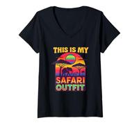 Womens This is My LGBTQ Safari Shirt Cool African Safari Lovers V-Neck T-Shirt
