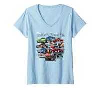 Womens This is My Retirement Plan Funny Classic Muscle Cars Design V-Neck T-Shirt