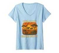 Womens This is My Safari Outfit Shirt Cool African Safari Lovers V-Neck T-Shirt