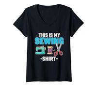 Womens This is My Sewing Shirt V-Neck T-Shirt