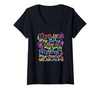 Womens This is My Story - Christian Faith Gift V-Neck T-Shirt