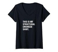 Womens This Is My Structural Engineer Shirt - Bridges Buildings V-Neck T-Shirt