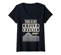 Womens This is My Thrill Ride Vibe Humor for Park Lovers V-Neck T-Shirt