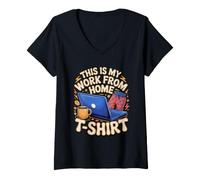 Women's This is My Work from Home Uniform Remote V-Neck T-Shirt