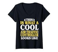 Women's This is What a Cool Air Traffic Controller ATC Looks Like V-Neck T-Shirt