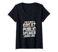 Womens This is What A Great Public Speaker Looks Like V-Neck T-Shirt