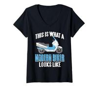 Womens This is What a Modern Scooter Rider Really Looks Like V-Neck T-Shirt