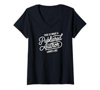 Women's This is What A Published Author Looks Like Writing V-Neck T-Shirt