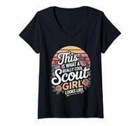 Womens This is What A Really Cool Scout Girl Looks Like V-Neck T-Shirt