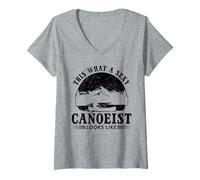 Womens This is What a Sexy Canoeist Looks Like - Funny Canoeing V-Neck T-Shirt
