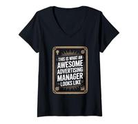 Womens This Is What An Awesome Advertising Manager Looks Like V-Neck T-Shirt