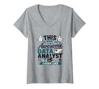 Women's This is What an Awesome Data Analyst Looks Like V-Neck T-Shirt