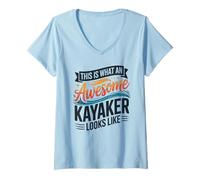 Womens This is What an Awesome Kayaker Looks Like V-Neck T-Shirt