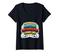 Women's This is What an Awesome Ophthalmologist Looks Like Funny MD V-Neck T-Shirt