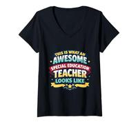 Women's This is What an Awesome Special Education Teacher Looks Like V-Neck T-Shirt