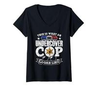 Womens This is What an Undercover Cop Looks Like Undercover Cop V-Neck T-Shirt