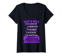 Women's This is why we Need Sarcoidosis Awareness SARC Warrior V-Neck T-Shirt