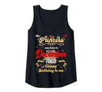 Womens This Princess was Born in December 1963 December Birthday Tank Top