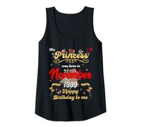 Womens This Princess Was Born in November 1999 November birthday Tank Top