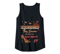 Womens This Queen was Born in 29 November 29th Birthday Brown Sugar Tank Top