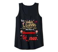Womens This Queen was Born in December 1980 December Birthday Women Tank Top