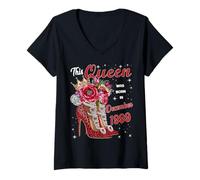Womens This Queen was Born in December 1999 December Birthday Women V-Neck T-Shirt