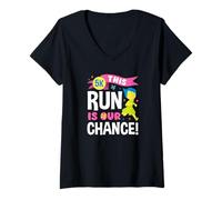 Women's This Run is Our Chance - Inspirational 5K Race Day V-Neck T-Shirt