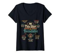 Women's This Shirt is Decodable Structured Literacy Reading Teacher V-Neck T-Shirt