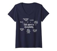 Women's This Shirt is Decodable Structured Literacy Reading Teacher V-Neck T-Shirt