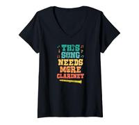 Women's This Song Needs More Clarinet V-Neck T-Shirt