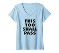 Womens This Too Shall Pass V-Neck T-Shirt