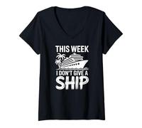 Women's This Week I Dont Give A Ship Cruise Humor V-Neck T-Shirt