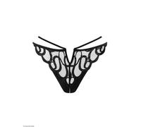 Women's thong Lisca Shiny Secret Noir M
