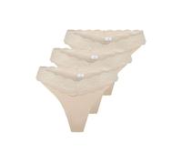 Women's thong Only Chloe (x3) Beige XL