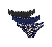 Sloggi Womens GO Crush Thongs (3 Pack) - Blue Polyamide - Size Large