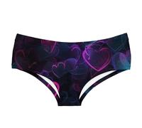 Women'S Thongs, Women'S Valentine'S Day Heart Printed Seamless Breathable Low Waist Underwear Sexy Briefs (Style 6)