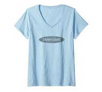 Womens Thornycroft British WW1 Truck Lorry Logo V-Neck T-Shirt